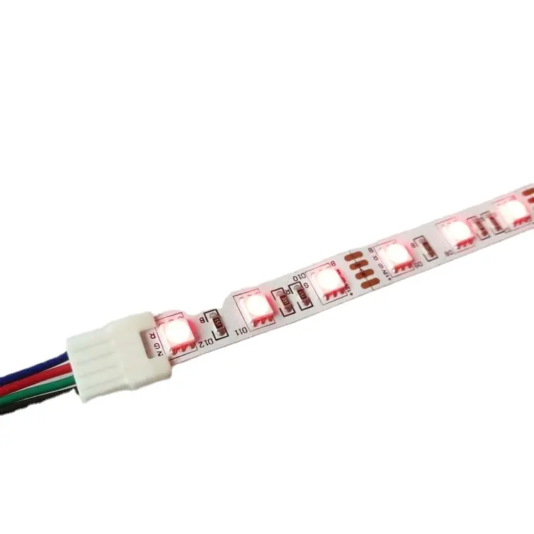 Conector de tira led sin soldadura, CC, 4 pines, rgb, tiras led, conexión de cable de conexión