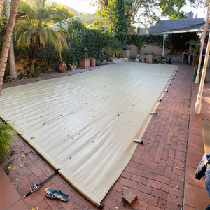 עמיד למים מותאם אישית <span class=keywords><strong>pvc</strong></span> <span class=keywords><strong>pvc</strong></span> tarpaulins חובה כבד inground בריכת שחיה כיסוי מגן עלה חיצונית