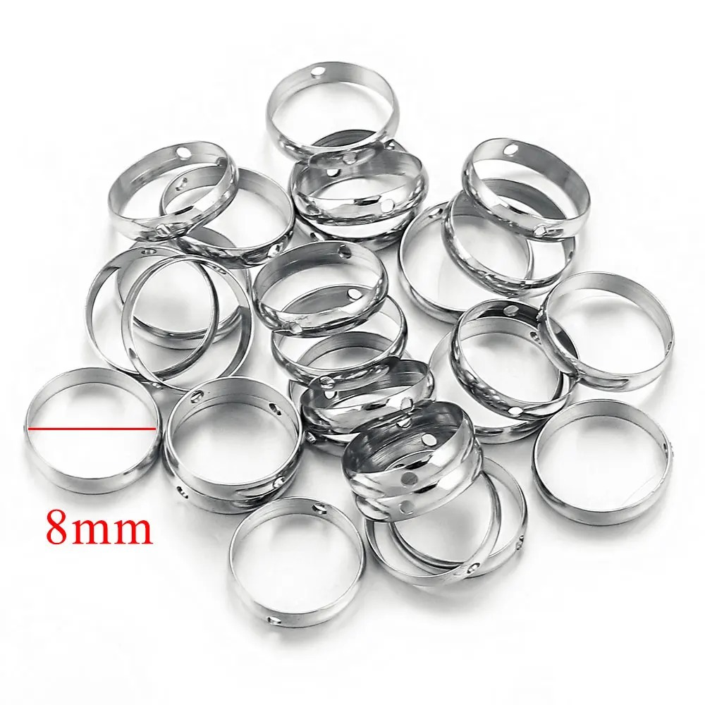Argento-8mm id 10mm od