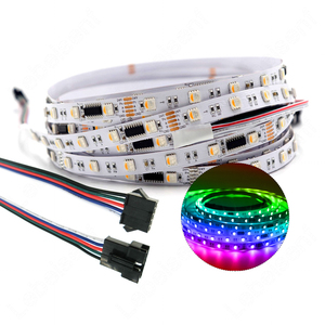 Светодиодная Пиксельная лента DMX512, двухрядная 5050 RGBW RGBWW 4 в 1 SMD, полноцветная внешняя программируемая адресная световая панель IC UCS512 24 В - Product Image 1