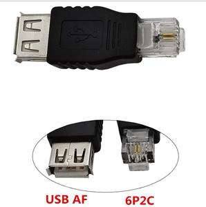AF 6P2C电话插孔库存适配器USB母至RJ11 2PIN网络转换器适配器和连接器 - Product Image 2