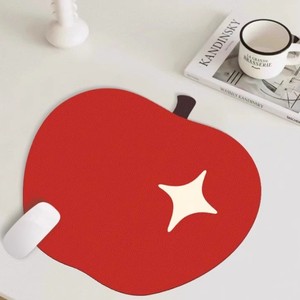 Sáng Tạo Thời Trang PU Da Hình Quả Táo Miếng Đệm Chuột Mới Phong Cách Không Thấm Nước Cách Nhiệt Mini Bảng Mat Cốc Cà Phê Mat - Product Image 4