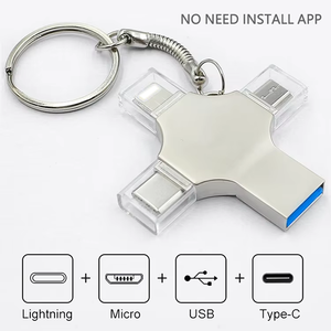Fabrik preis Hochgeschwindigkeits-USB-Flash-Laufwerk 4 In 1 Typ C Memory Stick 3.0 Ios Micro Android Otg Pen Drive 64GB 32GB 16GB - Product Image 5