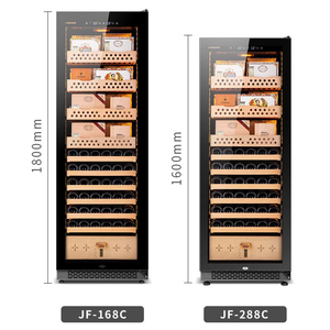 Dual-Purpose Wooden <strong>Humidor</strong> for Cigars Wine &amp; Tea Integrated Cabinet with Lacquer Technique Constant Temperature - Product Image 1