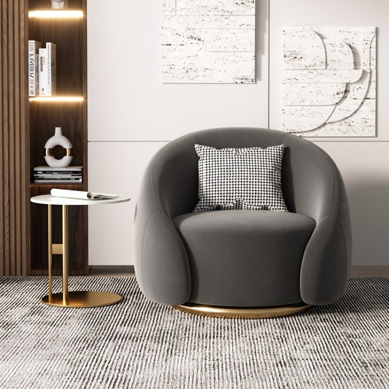 A table and a chair (dark gray frosted velvet)