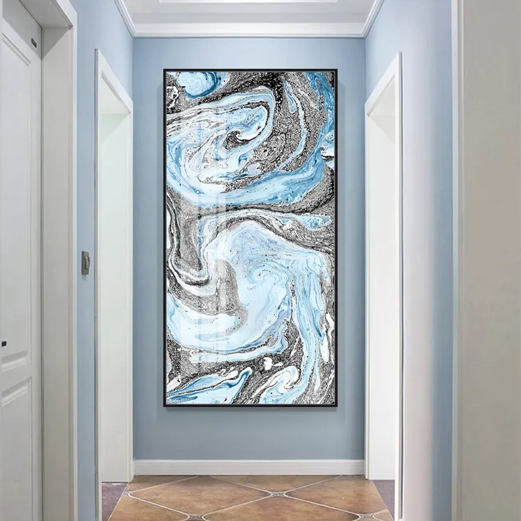 Gran versión Vertical de porche de lujo luz abstracto Estilo nórdico colgante pintura corredor pasillo piso pintura