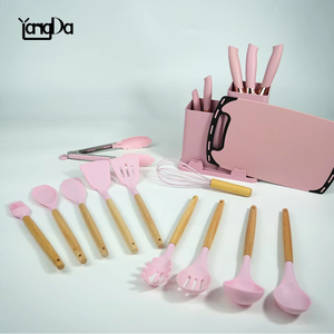 19 adet Fungun mutfak alet yapışmaz tencere için alet takımı isıya dayanıklı silikon mutfak pişirme aletleri Set - Product Image 4