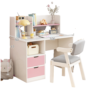 Escritorio y estantería para estudiantes, combinación sencilla, práctico, nórdico, para dormitorio y estudio - Product Image 1