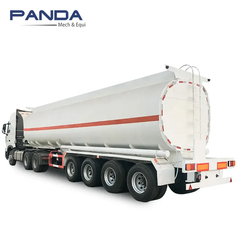 Tanque de combustível para petroleiro Panda, semi-reboque de 4 eixos, 45000 litros, 50000 litros, aço carbono, navio-tanque automático para venda na China, 4X2