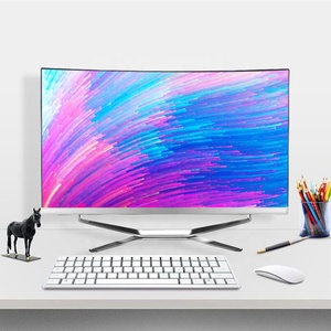 2021ธุรกิจ27นิ้วหน้าจอโค้ง Full HD 1920*1080ชนะ10ใหม่ I5 I7แกนคอมพิวเตอร์หน้าจอ PC การศึกษาออนไลน์ AIO - Product Image 4