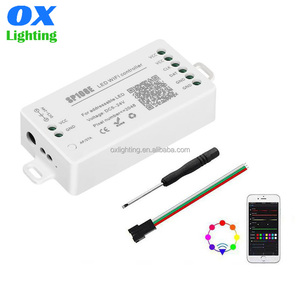 SP08E LED-Streifen-Controller 5V 12V 24V BT WIFI WS2812B WS2811 SK6812 Digitaler Smart RGB-LED-Streifen-LED-Controller für LED-Streifen