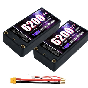 6200Mah <span class=keywords><strong>2S</strong></span> 7.6V Hv düşük profil Hardcase <span class=keywords><strong>Shorty</strong></span> Lipo meyilli 5.0Mm mermi yarış Rc otomatik önyükleme 140C 7.6V pil - Product Image 1