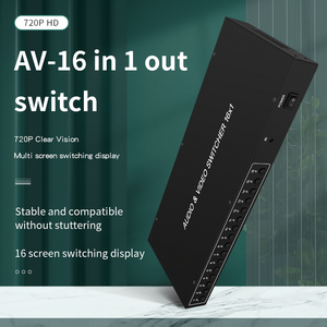 16-<strong>Input</strong> <strong>1</strong>-<strong>Output</strong> <strong>Video</strong> Audio <strong>Switch</strong> with Remote Control AV16x1 Chip Switching <strong>Video</strong> Splitters &amp; Converters - Product Image 4
