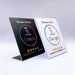 2024 Programmable 80*80mm Acrylic/<strong>PVC</strong>/Epoxy Tags QR Code NFC Google <strong>Review</strong> Menu NFC Tags - Product Image 1