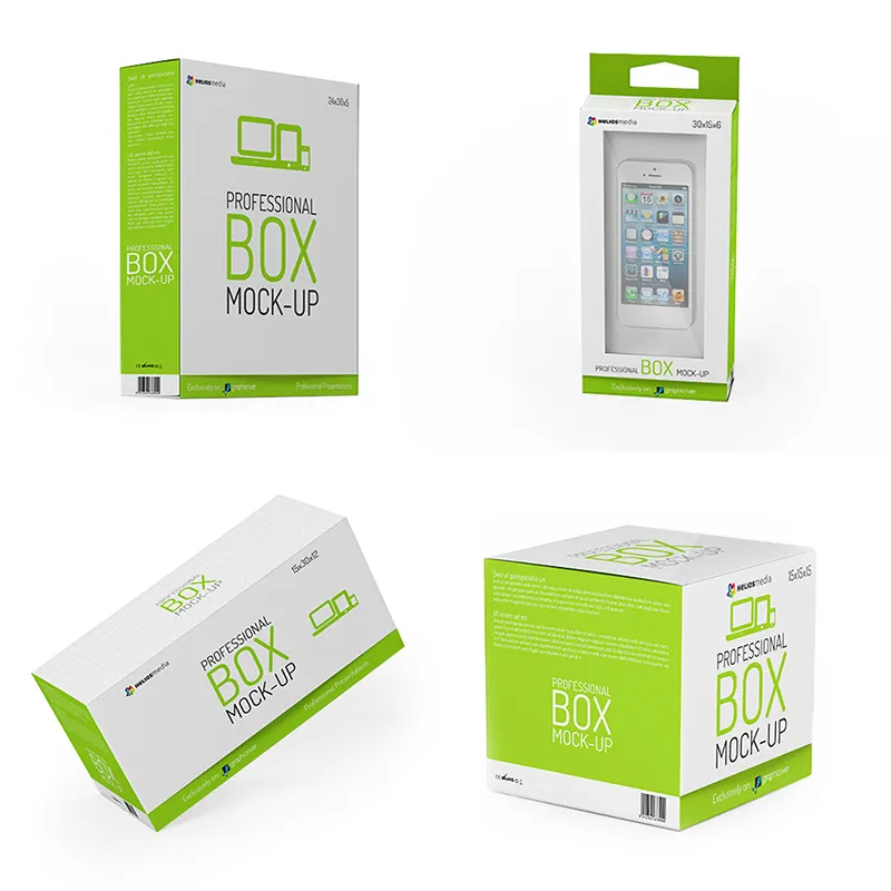 Caja de cartón plegable pequeña personalizada, embalaje de cosméticos para medicina, color blanco