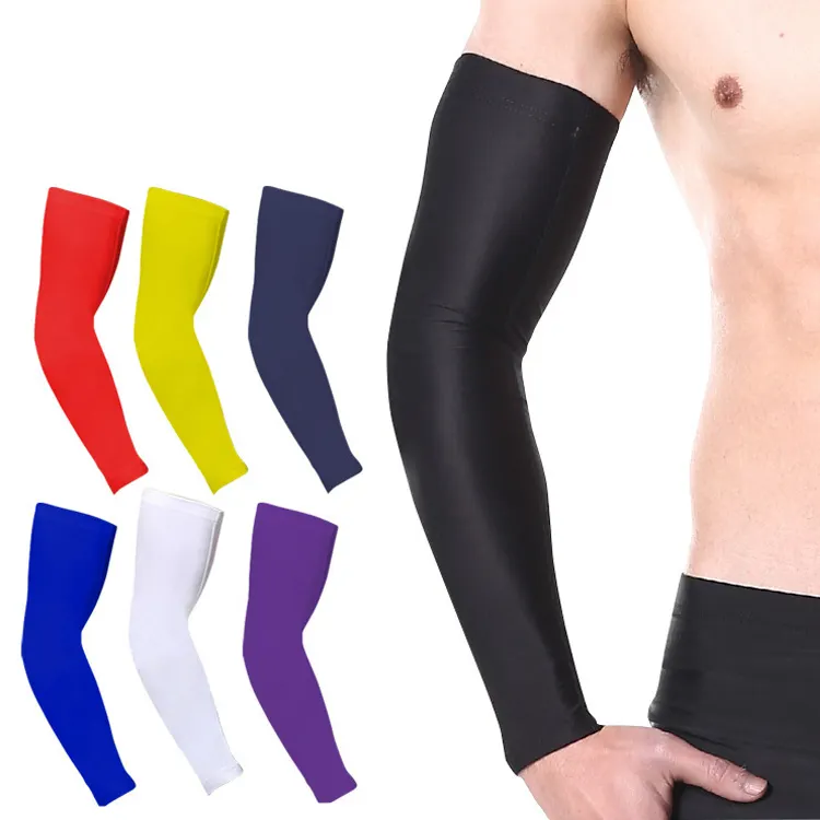 Manchons de coude de compression de bras de cyclisme en spandex de course sportive