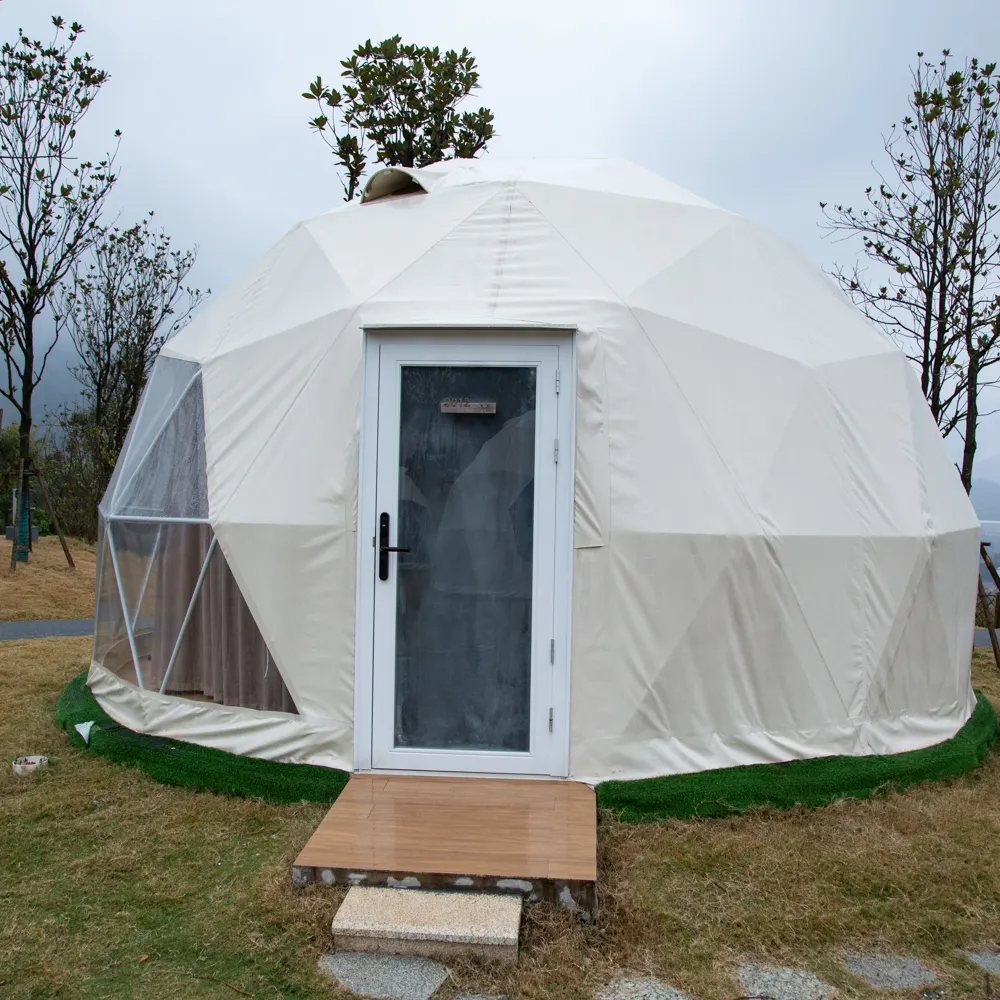 خيمة مقببة شفافة الأكثر مبيعًا في 2024 خيمة قببية جيوديسية للتخييم في الهواء الطلق للتلاعب
