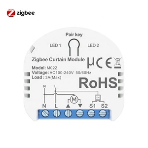 1/2 Gang Tuya Smart Zigbee Módulo de interruptor de cortina para persianas enrollables motorizadas eléctricas interruptor de obturador Módulo de cortina Zigbee - Product Image 1