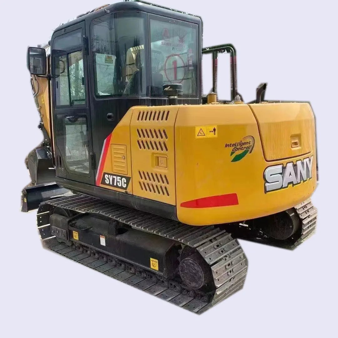 Barato e bom estado usado SANY 75c escavadeira Epa Engine Excavators 7.5 ton usado sany digger para venda