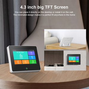 Glomarket-Alarma inteligente para el hogar Tuya, dispositivo de seguridad inteligente con pantalla táctil, 2G, 4G, Tuya, Wifi, GSM - Product Image 4