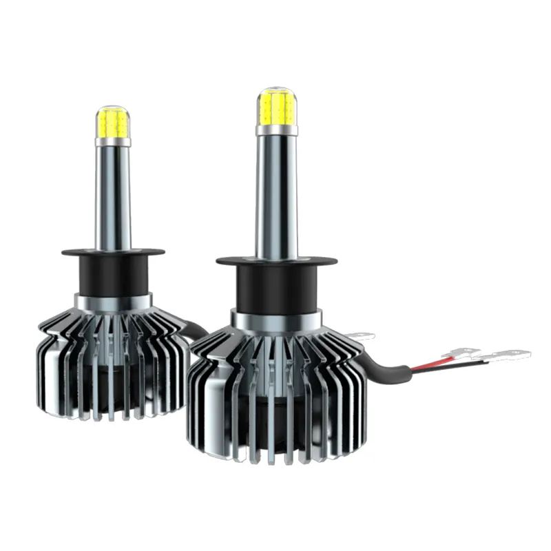 Faros LED H1 360 para coche, luces de 55W, 6000LM, con controlador incorporado para Nissan, Honda y Toyota