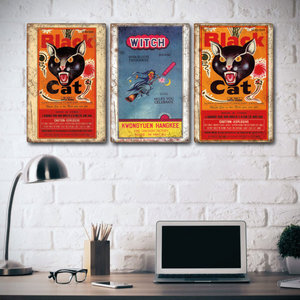 Lễ hội tiệc mừng năm mới kỷ niệm dấu hiệu kim loại trang trí tường Vintage Retro pháo hoa thiếc dấu hiệu sấm sét bom pháo pháo kim loại Poster - Product Image 2