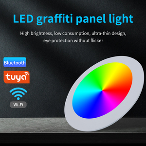 Kolay kurulum için gömülü kontrol ile sıcak satış Ultra ince dairesel RGB LED Panel lambası akıllı ampuller - Product Image 2