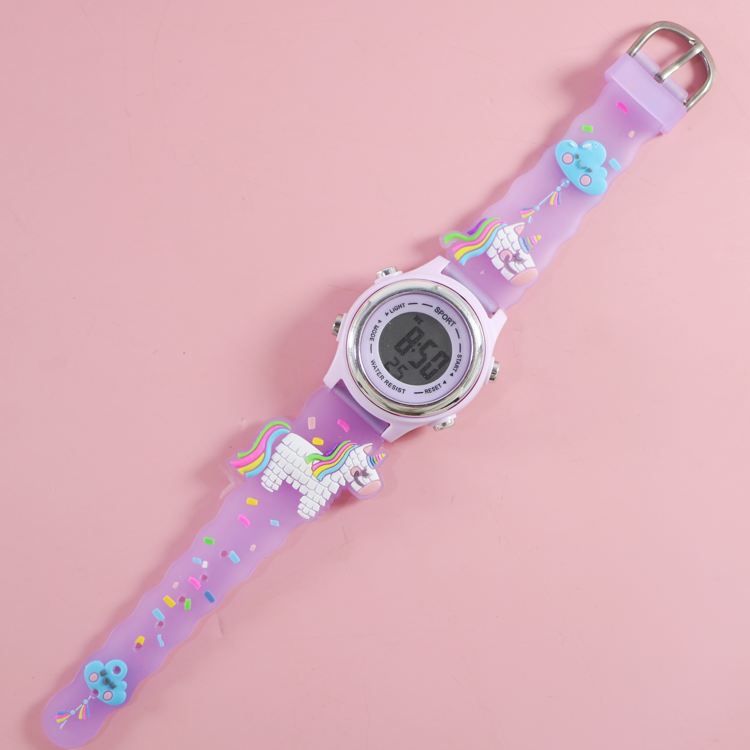 Violeta claro con estampado de unicornio 2
