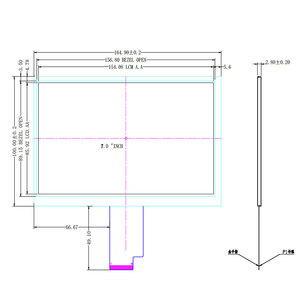 7,0-Zoll-LVDS-Schnittstelle TFT-LCD-Anzeige modul mit 1024*600 Auflösung Touchscreen Produkt kategorie LCD-Module - Product Image 4