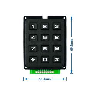 3x4マトリックスキーボードモジュール4*3マトリックスアレイキーパッドモジュールDIY用12キーボタンスイッチ - Product Image 5