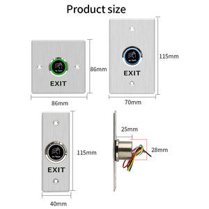 Contactless Infrared No Touch <strong>Exit</strong> <strong>Button</strong> <strong>IR</strong> Door Lock Release Switch Metal <strong>Button</strong> for Access Control System Outdoor Waterproof - Product Image 5
