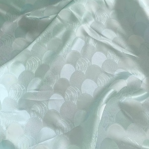 优雅复古新款海浪设计热卖顶级柔软手感真丝提花面料女士定制连衣裙布