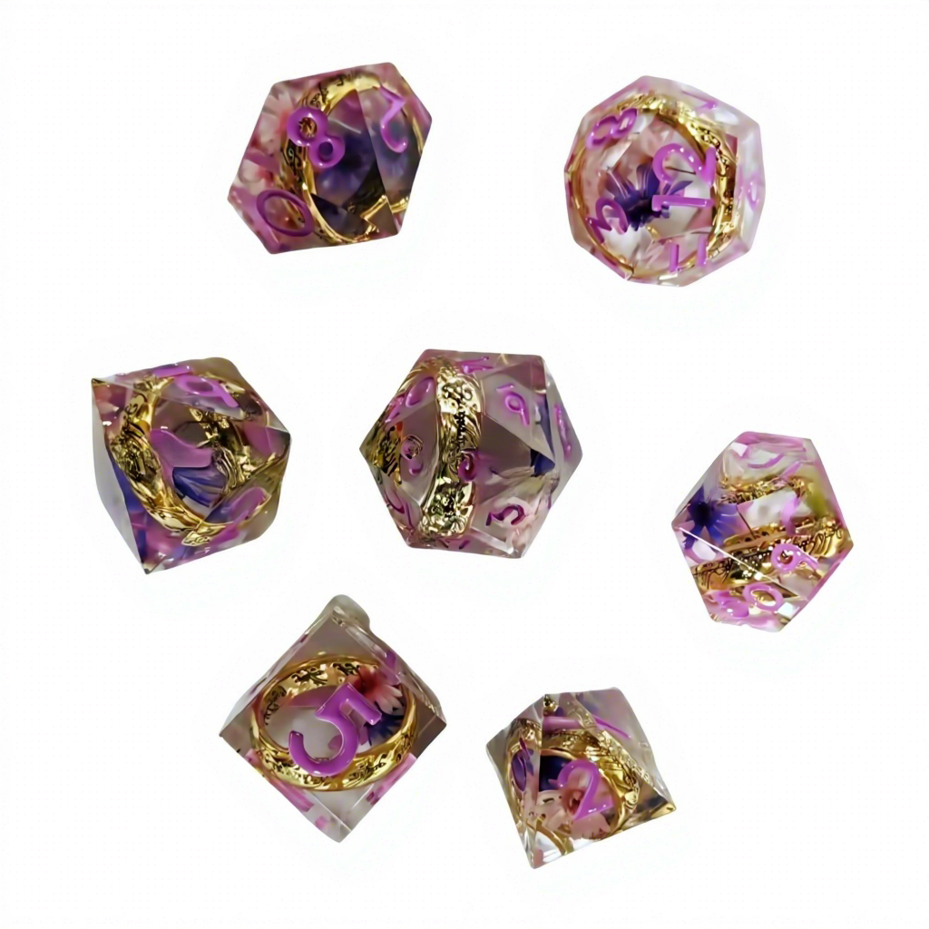Inlaid ring with pollen