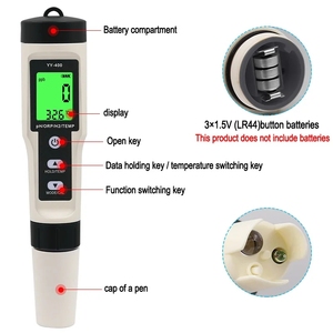 4 In 1 hidrojen iyon konsantrasyonu su kalitesi Test Test kalemi YY-400 PH/ORP/H2/TEM dijital içme suyu kalitesi metre - Product Image 6