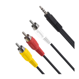 Precios de fábrica de alta calidad 3,5mm RCA Audio Video Cable 3,5mm Jack macho a 3 RCA macho AV Cable 1,5 M DV MP4 convertidor - Product Image 1