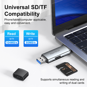 便携式铝制USB 3.0 5gbps高速C型TF SD读写器内存适配器支持OTG读写器 - Product Image 4
