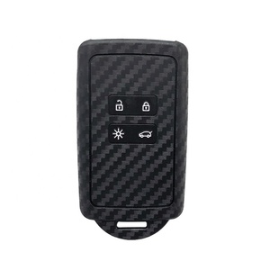 Carbon Fiber Car Remote <strong>Key</strong> case 2/3/4 Button Silicone Car Fob <strong>Key</strong> Cover for Renault Megane Talisman <strong>Espace</strong> Koleos - Product Image 1