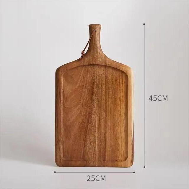 Brown Acacia wood steak plate 45*25*1.5cm