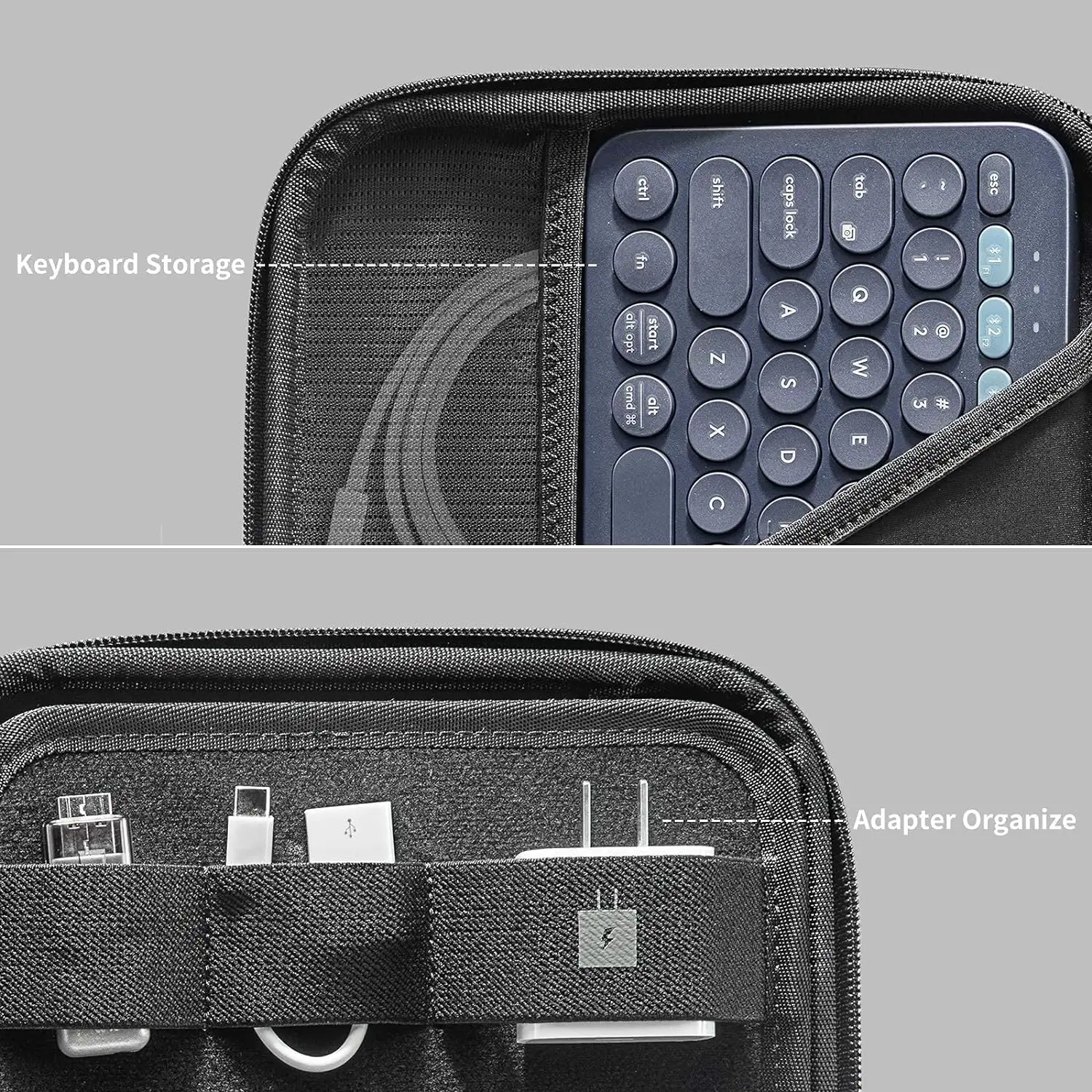 आईपैड सुरक्षात्मक पोर्टफोलियो आयोजक बैग के लिए सतह प्रो 9/8/x/7/6/5, पेन, केबल, इलेक्ट्रॉनिक्स के लिए हार्ड टैबलेट आस्तीन मामला