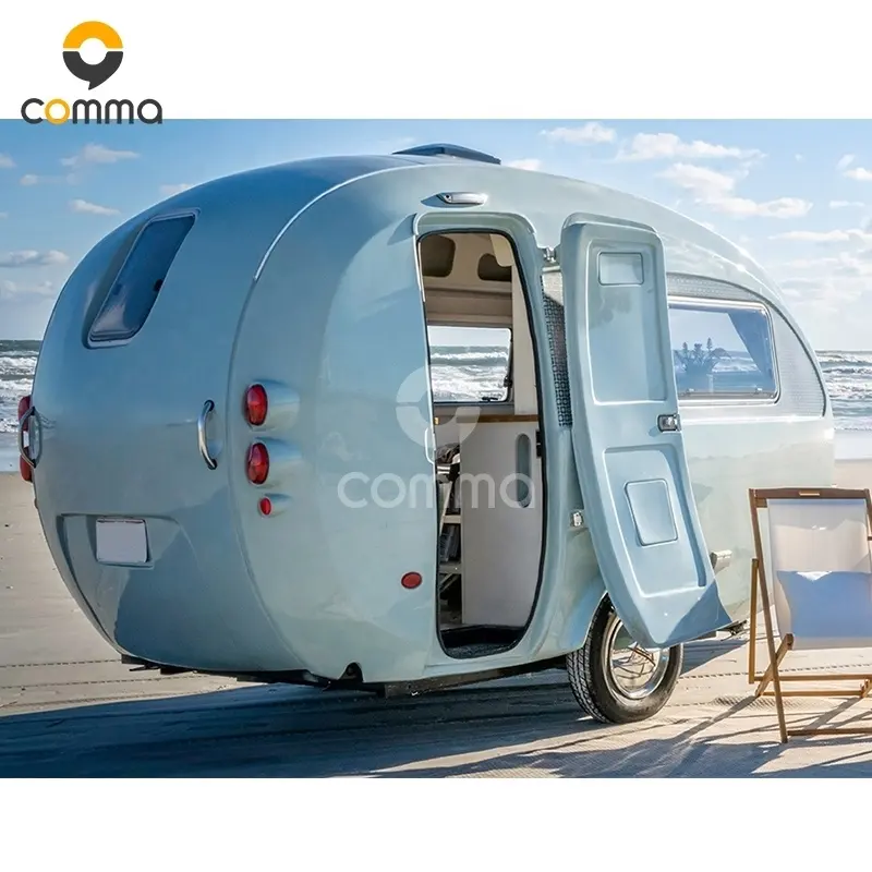 Remolques de viaje móviles caravana híbrida Camper de fibra de vidrio caravana híbrida modular Top pop estándar australiano