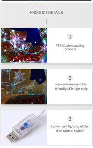 Snowman giáng sinh trang trí cửa sổ Đèn LED Đèn quà tặng giáng sinh Đảng trang trí đèn thắp sáng Snowman - Product Image 6