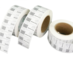 Factory <strong>Custom</strong> Design Sticker Fashion Barcode QR Code <strong>Label</strong> with Strong Adhesive Hot Stamping &amp; Laminate Finish for Express Use