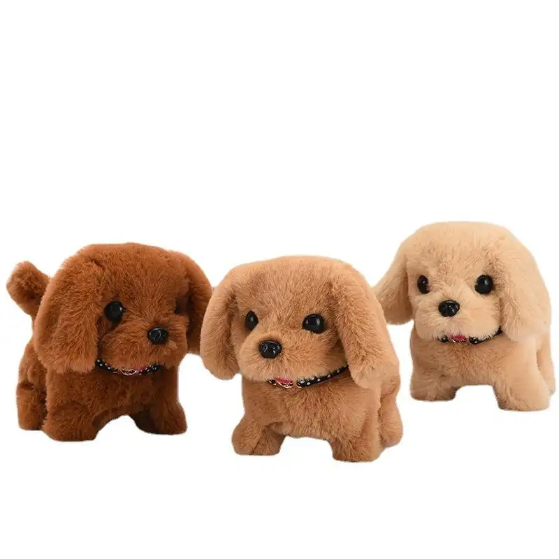 Grosir kustomisasi hewan boneka mainan simulasi simulasi anjing elektrik mainan anak-anak mewah berbagai anjing kecil