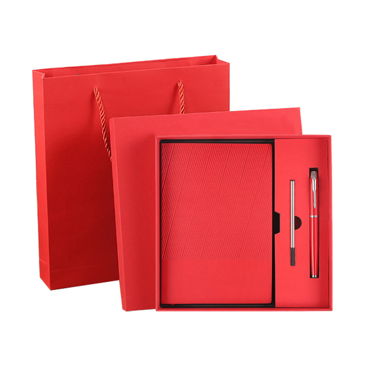Rouge (3 pièces : cahier + stylo + recharge)
