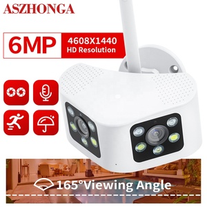4k双镜头多传感器180全景固定网络摄像机智能红外AI安全摄像机WIFI IP监控闭路电视摄像机 - Product Image 2