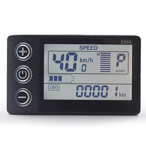 Computador de bicicleta S866 <span class=keywords><strong>Digital</strong></span> com preto branco LCD velocidade quilometragem Display para ciclismo de estrada Feito de liga de alumínio - Product Image 1
