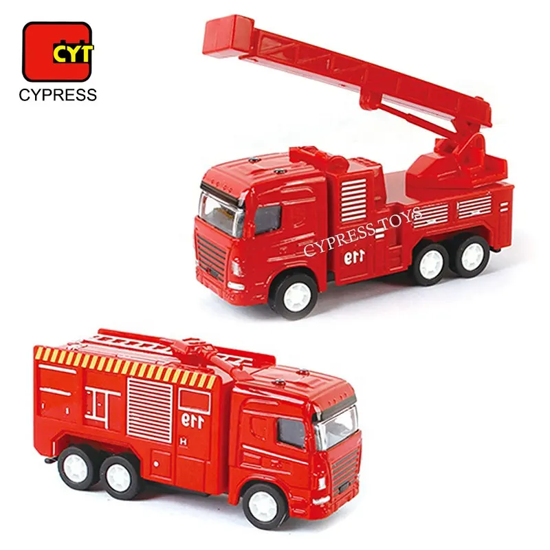 2020 New Hot Children Diecast Model Car Toy Cargo Truck Fire Engine Die Casting Truck Car Toy