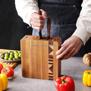 Woodsun Chất lượng cao phụ kiện nhà bếp gỗ tự nhiên Dao Chủ dao giá khối cho nhà bếp - Product Image 1