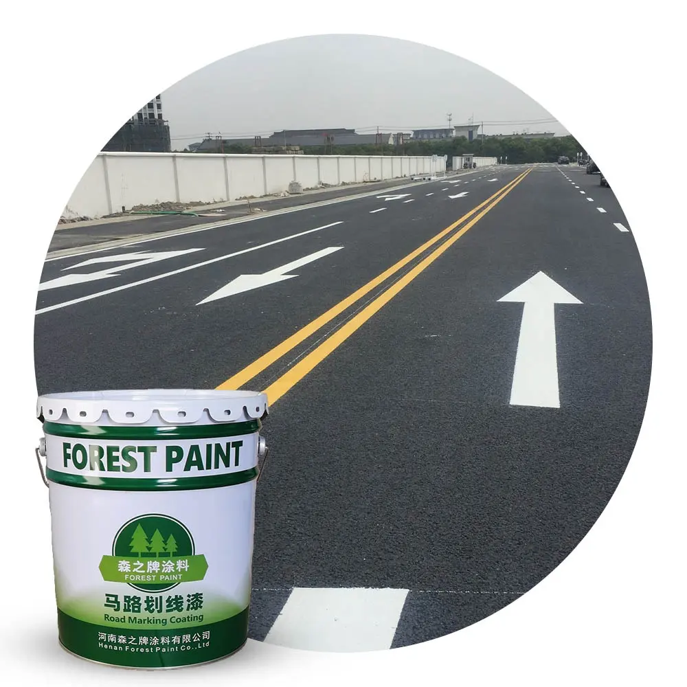 Fabricants chinois FOREST Standard Prix Anti-UV Résine acrylique à base d'eau Revêtement de peinture de sol Couleur Peinture de marquage de ligne de route