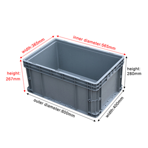 Economical <strong>Euro</strong> Plastic Logistic Storage Crate 600x400x280mm Stackable Plastic Logistic <strong>Box</strong> Wholesale Prices - Product Image 3